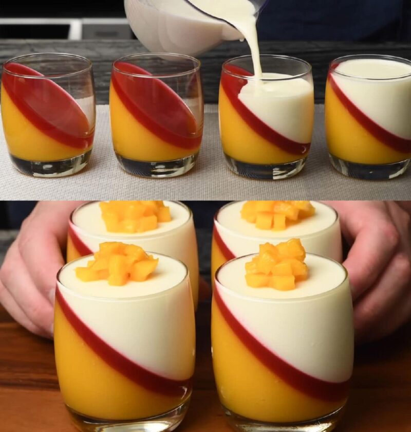 Mango panna cotta: fresh and light dessert