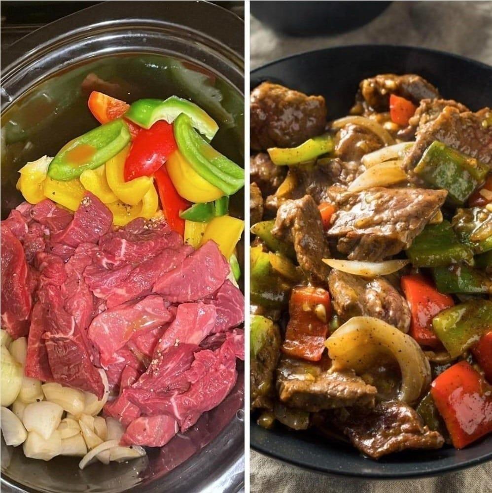 Slow Cooker Pepper Steak