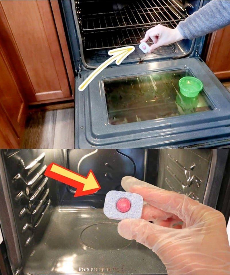 Dishwasher tablet: a brilliant tip to clean your oven and make it look like new again