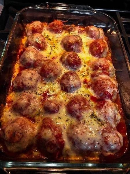 Dump and Bake Meatball Casserole