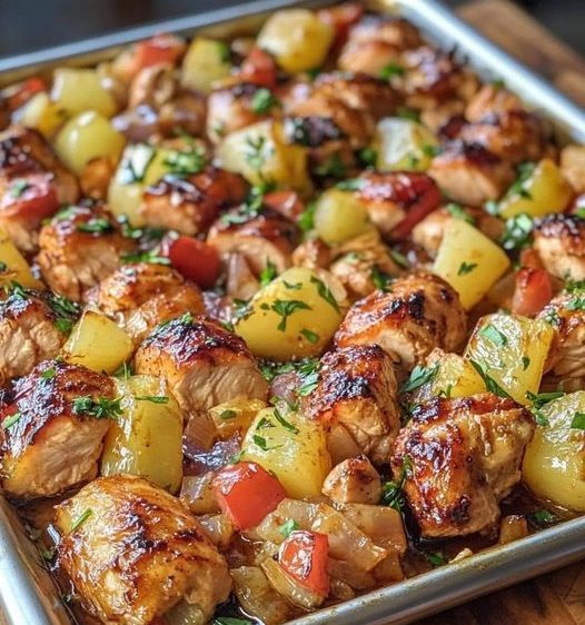 Hawaiian Chicken Sheet Pan