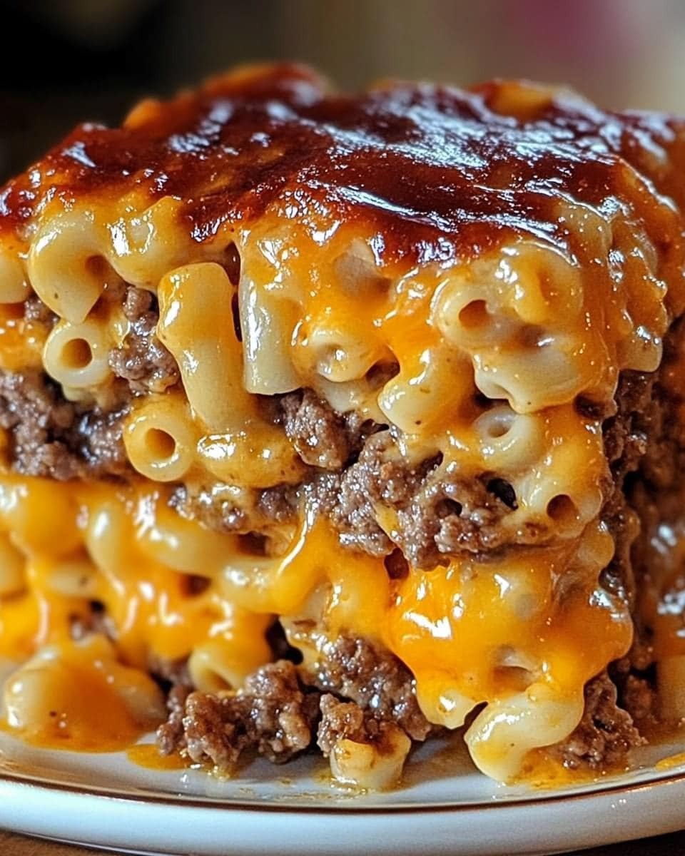 Mac and Cheese Meatloaf Casserole