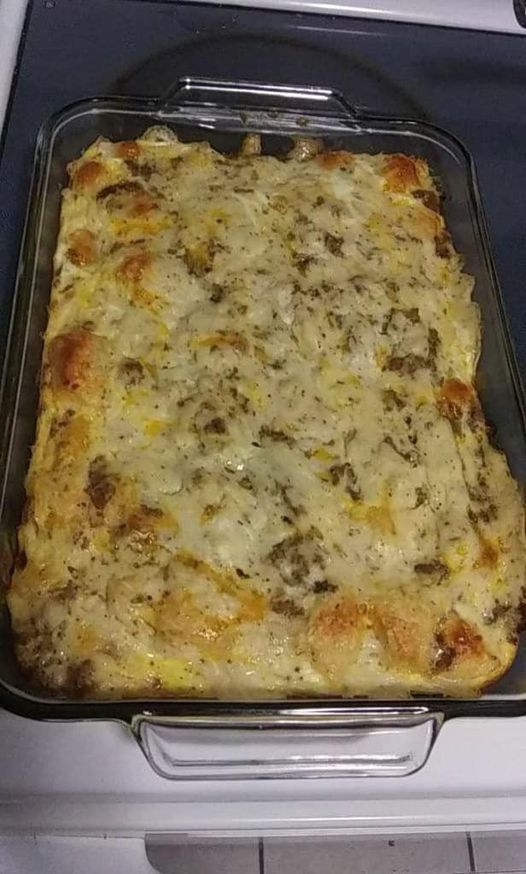 Creamed Chicken and Biscuits Casserole