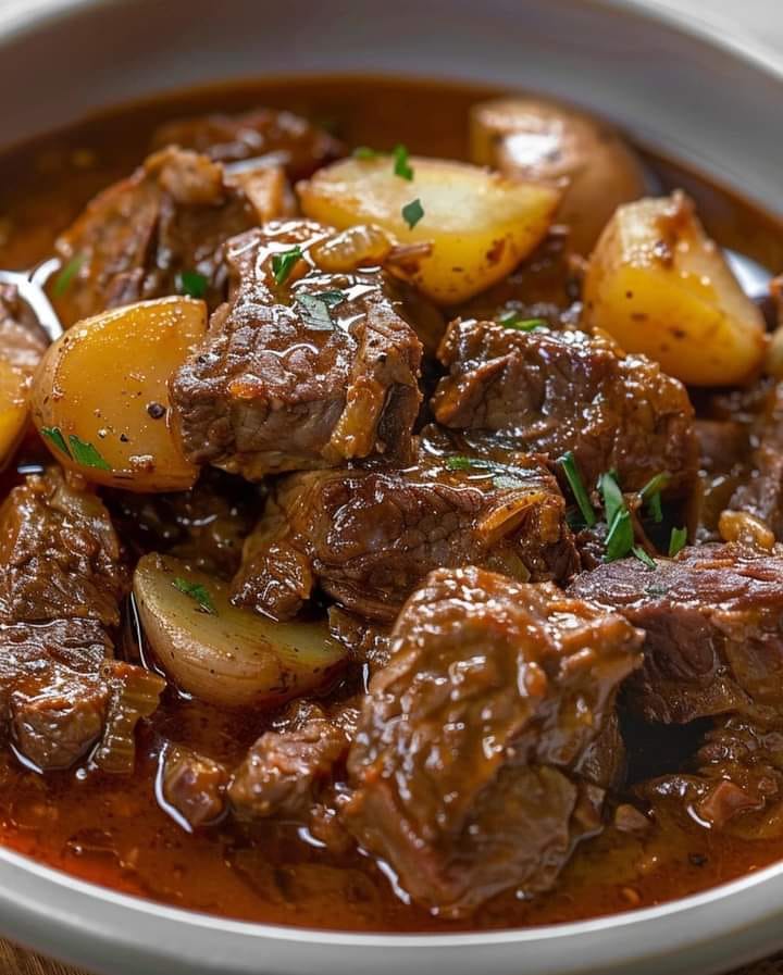 Traditional Greek Beef Stew with a Modern Twist