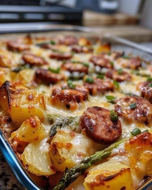 Sausage, Potatoes, and Cheese Bake