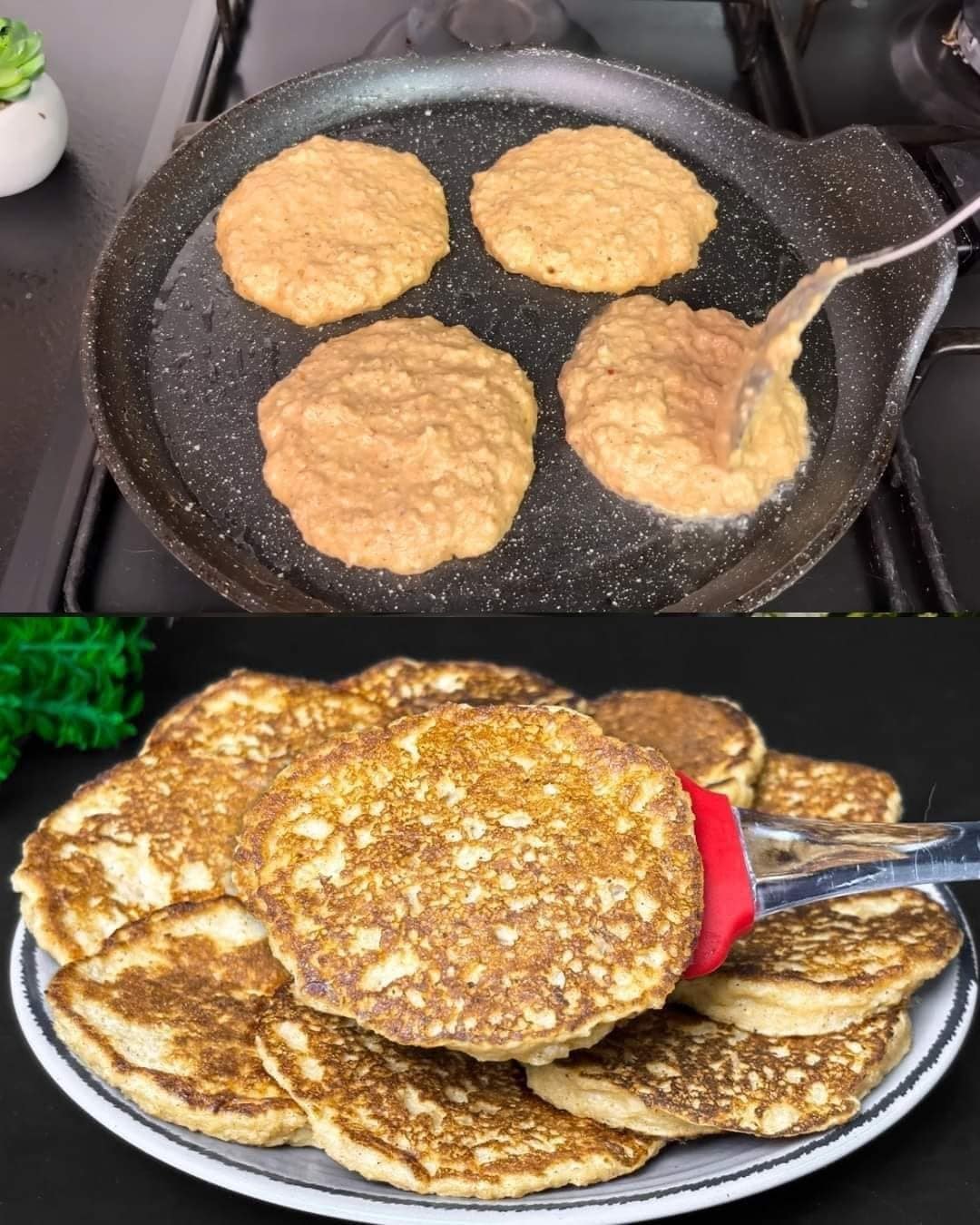 Pancakes with Apple, Cinnamon, and Oatmeal