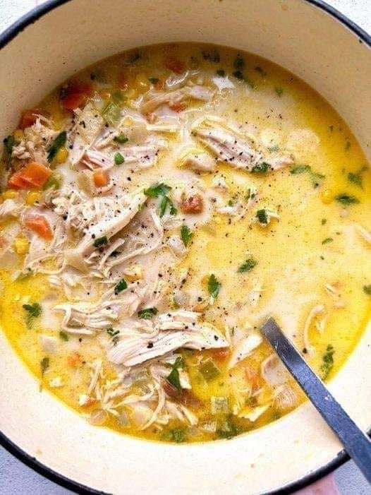 CREAMY CHICKEN VEGETABLE SOUP