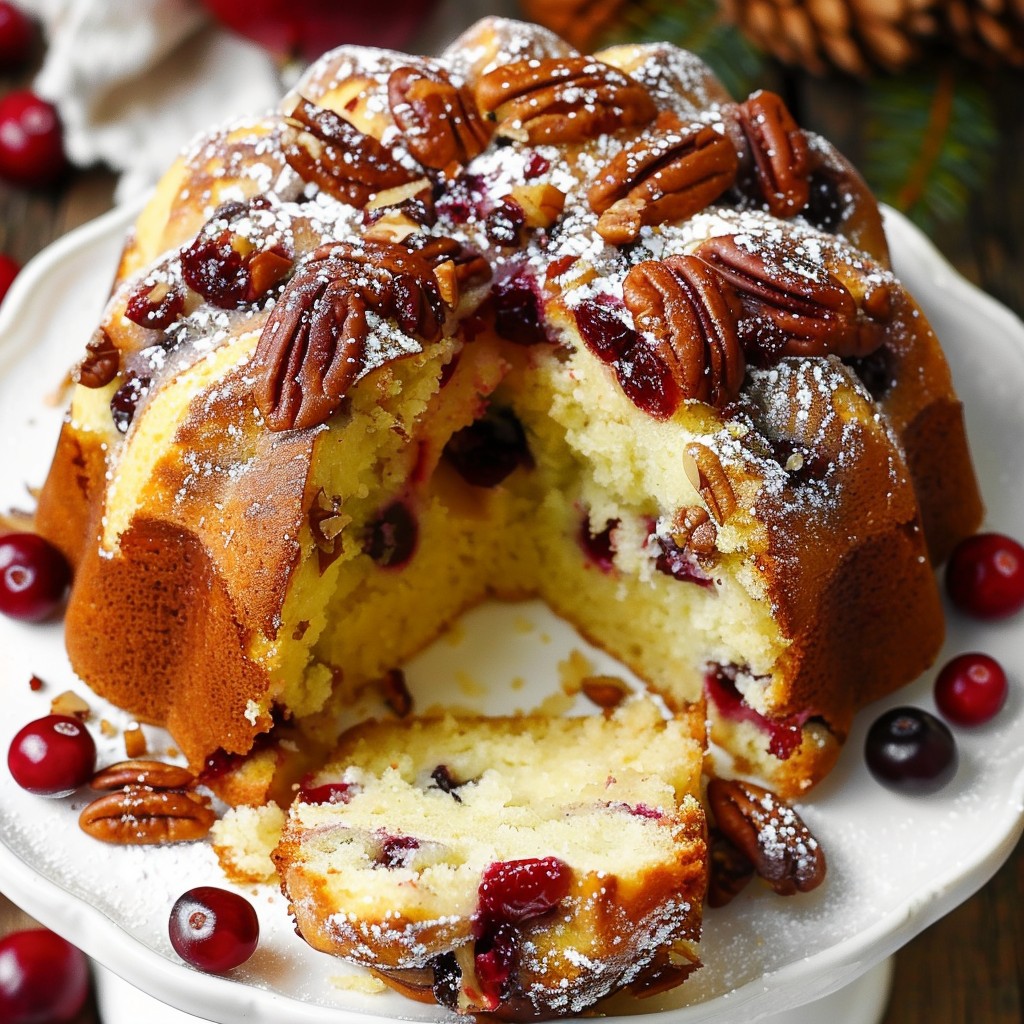 Apple Pecan Cranberry Bundt Cake